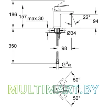 Смеситель Grohe Eurocube (23132000) картинка 2